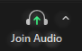 Zoom icon for join audio
