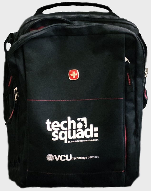 image of backpack with TechSquad logo