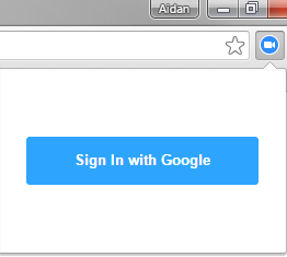 Screenshot of a Google sign in page